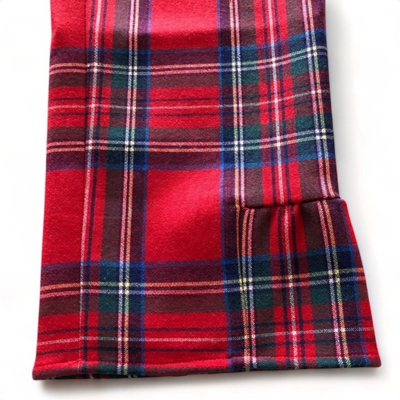 Vineyard Vines Jolly Plaid Ruffle Calypso Red Cocktail Pant Women’s Size 00 NWT - Picture 7 of 15